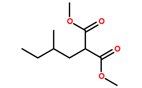 (2-甲基丁基)丙二酸二乙酯(cas:59107-99-2) 结构式图片
